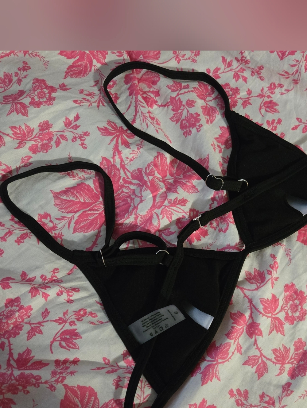 Brand New Scorpion Print Gothic Rocker Triangle Bikini Top Small - Picture 4 of 5